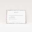 RSVP card with red berries and green leaves border, part of the Berry Garland Row wedding stationery suite. This is a view of the front