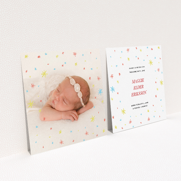 Playground Stars in Birth Announcement Cards