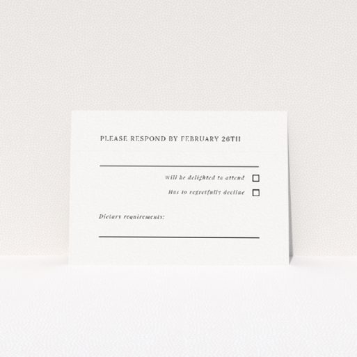 Bloomsbury Botanical RSVP Cards - Elegant Wedding Response Cards. This is a view of the front