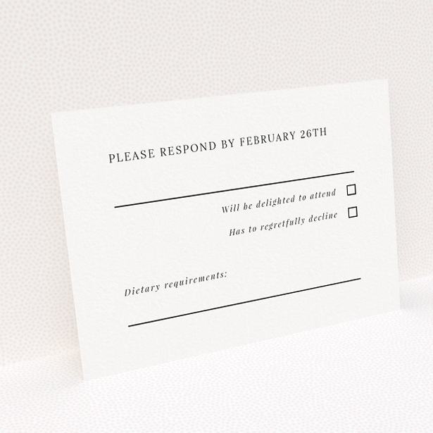 Bloomsbury Botanical RSVP Cards - Elegant Wedding Response Cards. This is a view of the back
