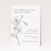 Bloomsbury Botanical A6 Save the Date Card - Wedding stationery featuring hand-drawn floral illustration evoking the natural beauty of an English garden, with a blend of romantic and modern design elements This is a view of the front