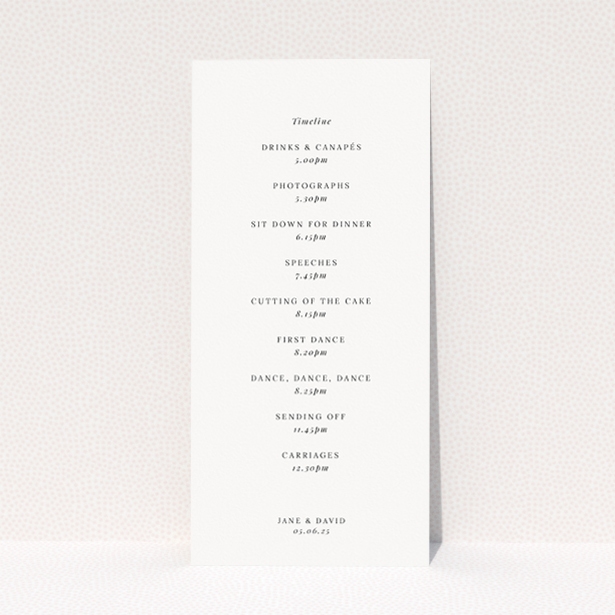 Bloomsbury Botanical Wedding Menu Template - Timeless Elegance with Botanical Sophistication. This is a view of the back