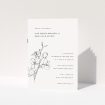 Sophisticated Bloomsbury Botanical Wedding Order of Service Booklet. This is a view of the front