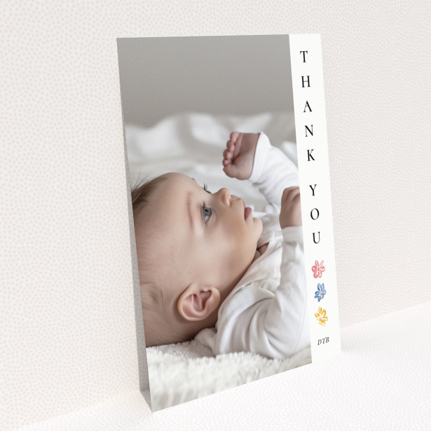 Baby thank you card reverse side design with no photos - Portrait