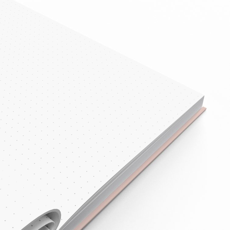 Customisable notebook design by Utterly Printable with a neutral cover and one photo included.