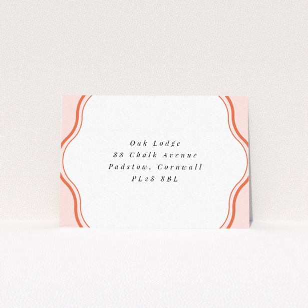Classic Blush Crest Monogram RSVP Card - Wedding Stationery by Utterly Printable. This is a view of the back
