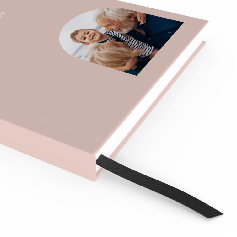 Customisable portrait notebook design with singular family photo, available from Utterly Printable for personalised stationery needs.