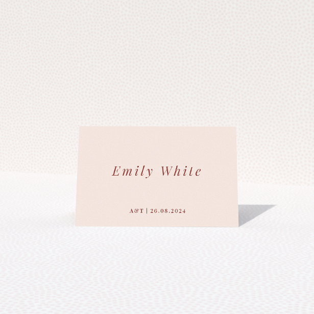 Blush Elegance Script Place Cards Table Place Card Template. This is a view of the front
