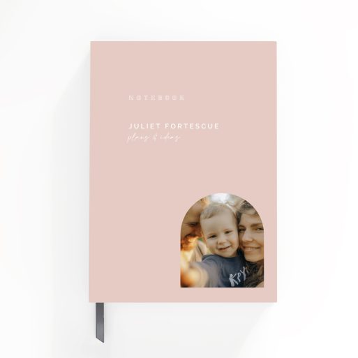 Customisable hardcover notebooks with one photo, perfect for personalisation at Utterly Printable UK.