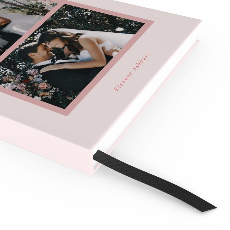 Custom portrait notebook design with two photos on the cover by Utterly Printable.