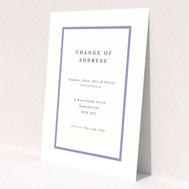 Change of address card with minimalist design and no photos