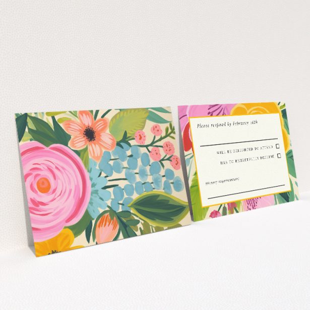 Botanical Radiance RSVP Card - Floral Wedding Response Card. This is a view of the back