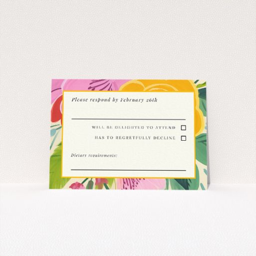 Botanical Radiance RSVP Card - Floral Wedding Response Card. This is a view of the front