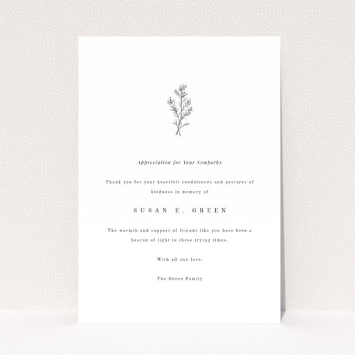 botanical tribute funeral thank you card minimalist 513x513 - Botanical Tribute