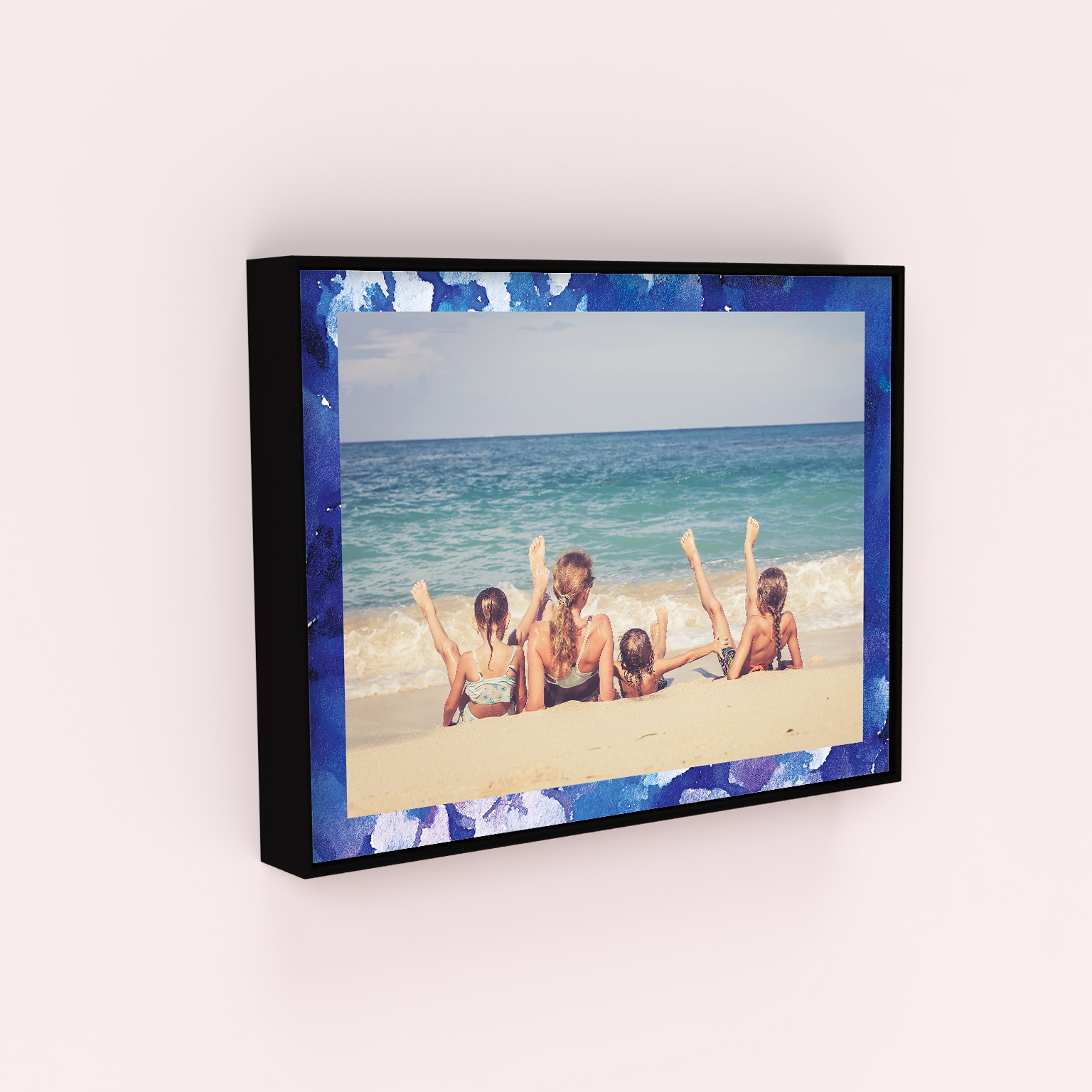 Framed Photo Canvases featuring Purple Border design - Elevate memories with this stylish and elegant piece