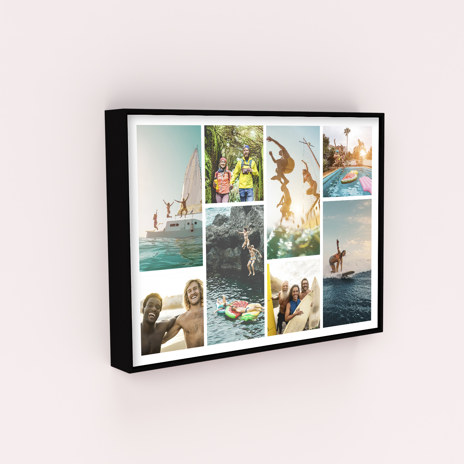 Boxed Picture Frames featuring Shutter Montage design - Create a stunning montage of cherished memories