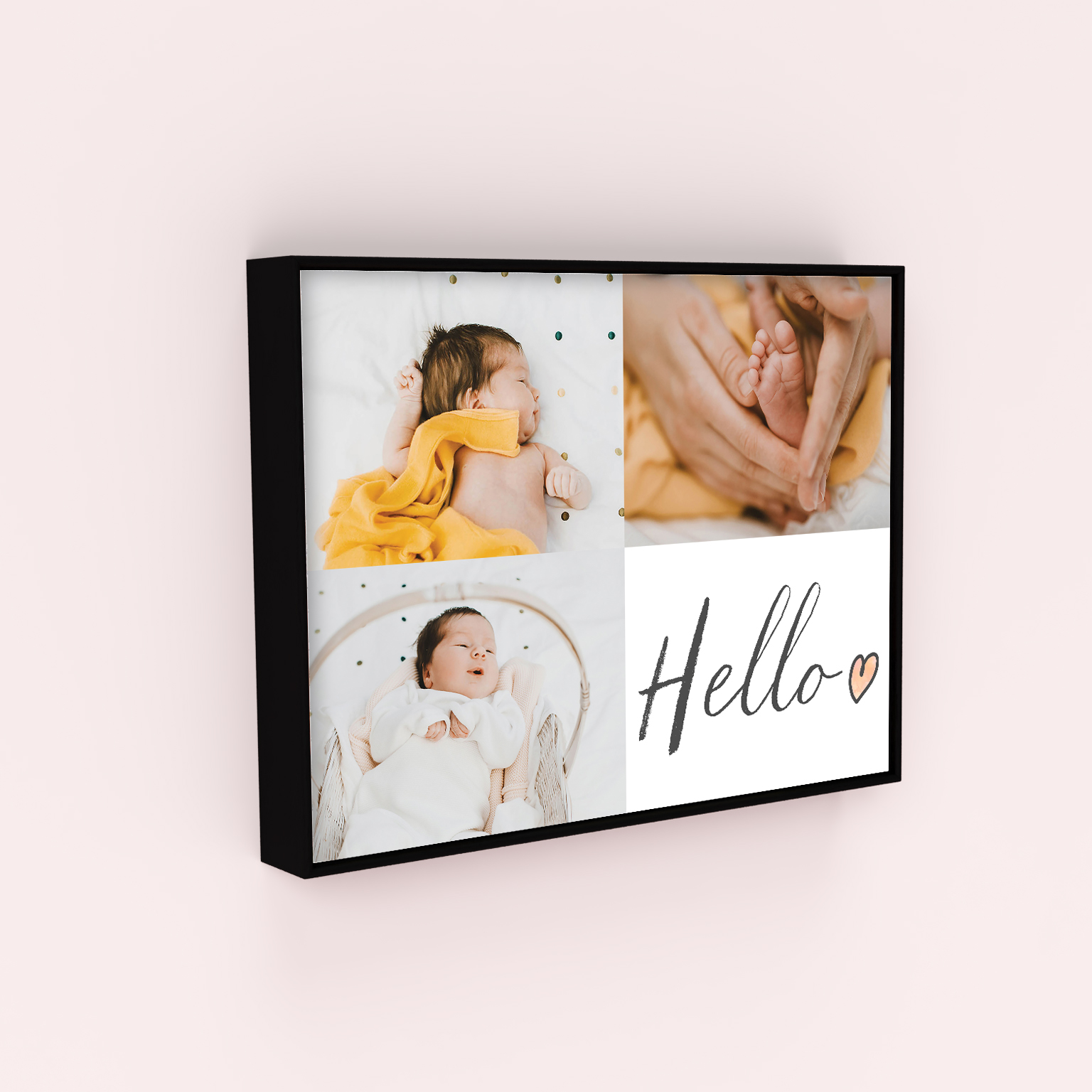 Triple Play Hello Box Framed Prints - A Versatile and Heartfelt Gift with Space for Three Photos
