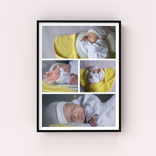 Wall Art Framed Print - Blossoming Memories - Immerse your space in the beauty of this portrait-oriented canvas gracefully showcasing up to 4 photos.