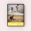 Bright Yellow Framed Photo Canvas - Illuminate your memories with this portrait-oriented canvas featuring two cherished photos. A heartfelt gesture and unique keepsake expressing love and care.