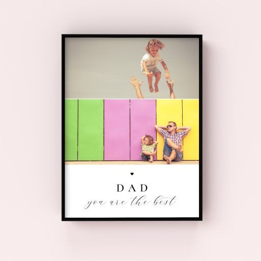 Father's Bond Framed Photo Canvas - Celebrate the cherished bond with this portrait-oriented canvas framing two cherished photos. A remarkable Father's Day gift, honoring the love and appreciation for our fathers.