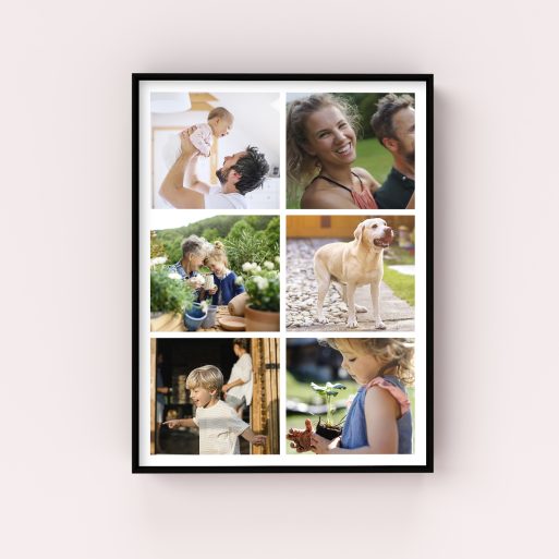 Wall Art Framed Prints - Friends Collage - Craft a personalised masterpiece showcasing 6 photos, capturing the essence of friendship.