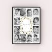 My First Year Wall Art Framed Prints - Capture the milestones of your baby's first year with this personalized portrait-oriented canvas. Create a custom display of 10+ cherished photos, sharing the joy of family growth and creating a heartwarming keepsake for first-time grandparents.