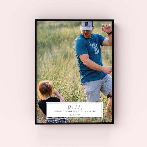  Personalized Paternal Bottom Frame Wall Art Framed Print - A durable and timeless Father's Day tribute
