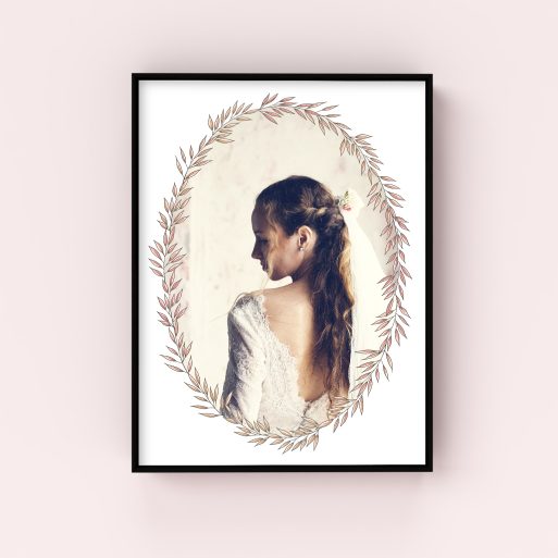 Romantic Florals Wall Art Framed Print - Modern and Elegant Showcase for Cherished Photo