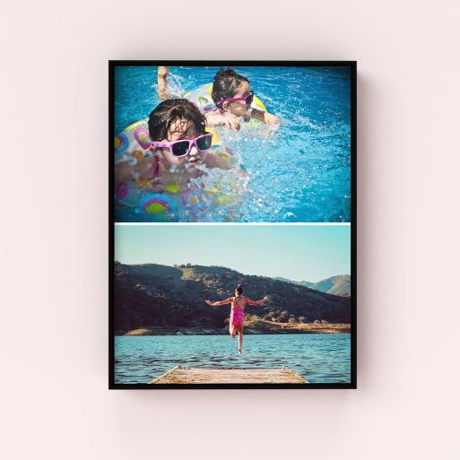 Stacked Wall Art Framed Print - Showcase Two Cherished Photos in Style