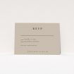 Camden Minimal RSVP Cards - Modern Wedding Response Cards. This is a view of the front