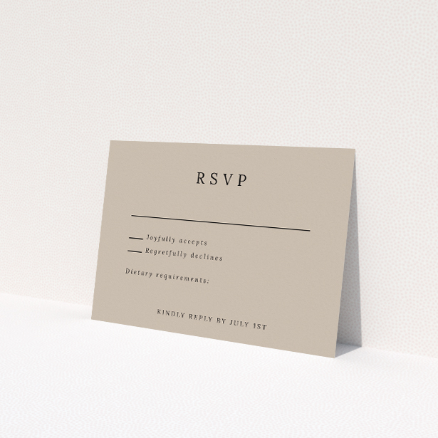 Camden Minimal RSVP Cards - Modern Wedding Response Cards. This is a view of the back