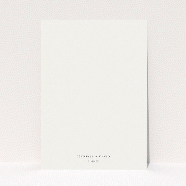 "Camden Minimal wedding invitation featuring clean lines and monochromatic palette, perfect for modern couples seeking understated elegance and sophistication in their wedding stationery.". This image shows the front and back sides together
