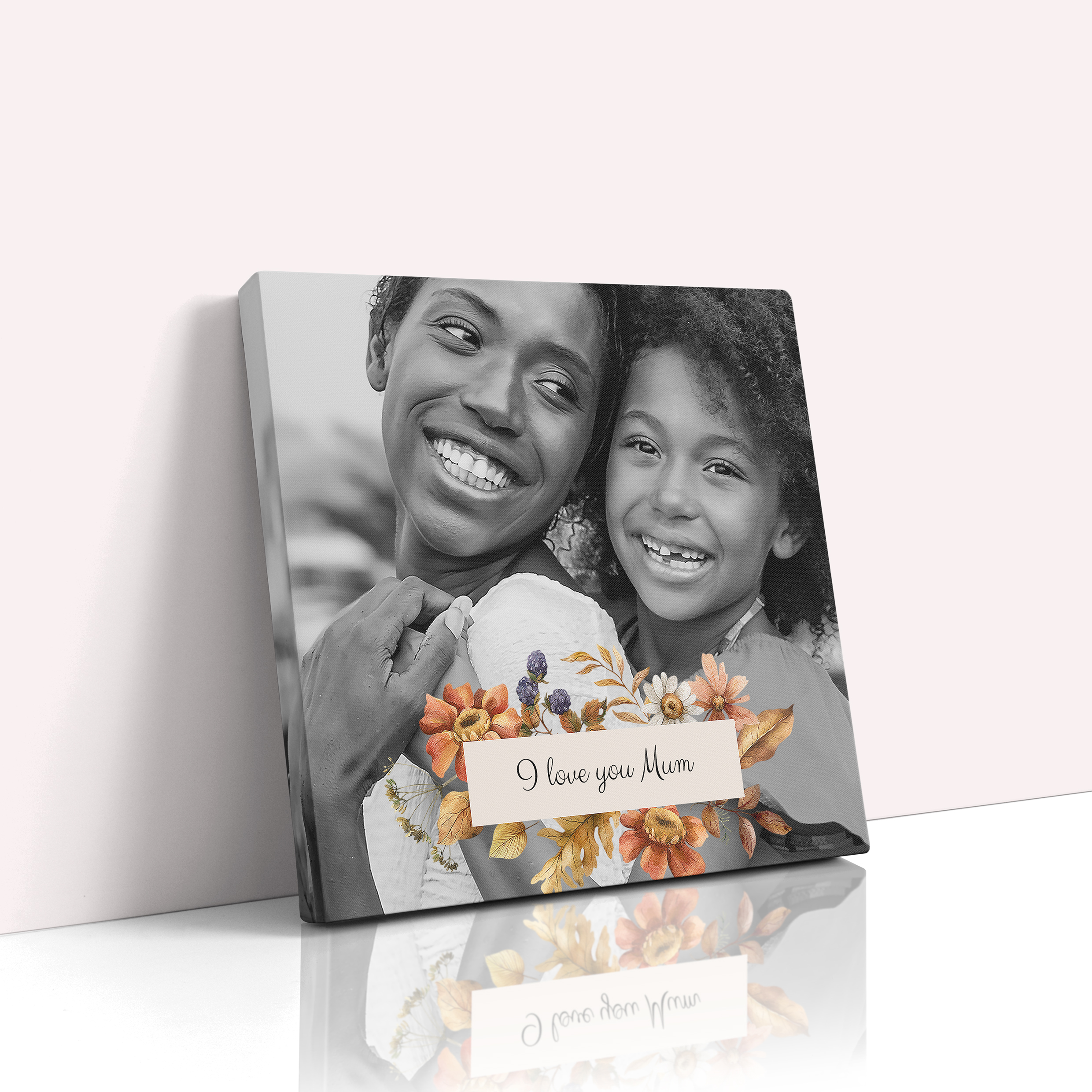 Photo of a canvas print called 'Blooming Motherhood'. It is 20cm x 20cm in size, in a Square orientation. It has space for 1 photos.