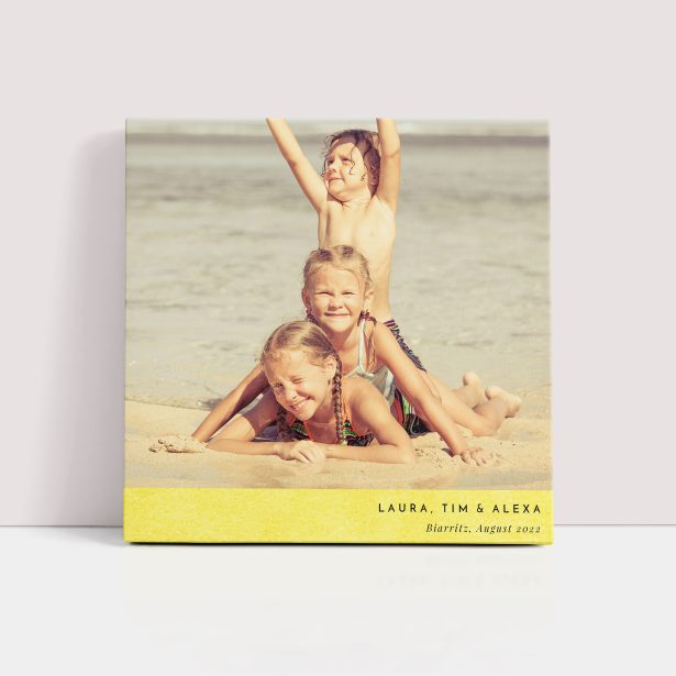 Photo of a canvas print called 'Bright Yellow'. It is 20cm x 20cm in size, in a Square orientation. It has space for 1 photos.