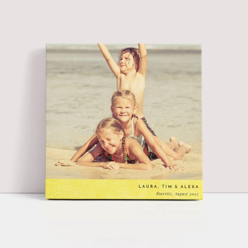 Photo of a canvas print called 'Bright Yellow'. It is 20cm x 20cm in size, in a Square orientation. It has space for 1 photos.