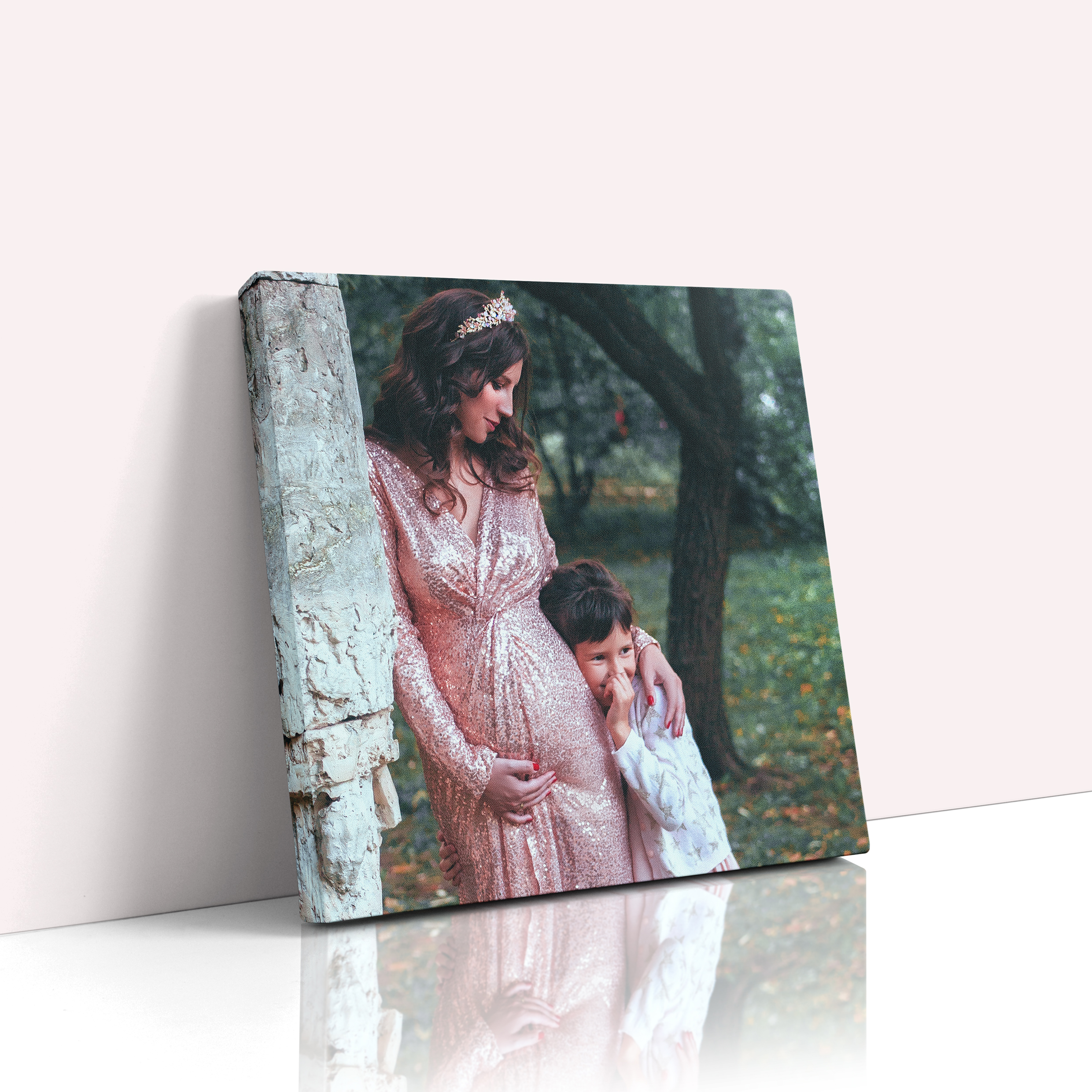 Photo of a canvas print called 'Motherhood Magic'. It is 20cm x 20cm in size, in a Square orientation. It has space for 1 photos.