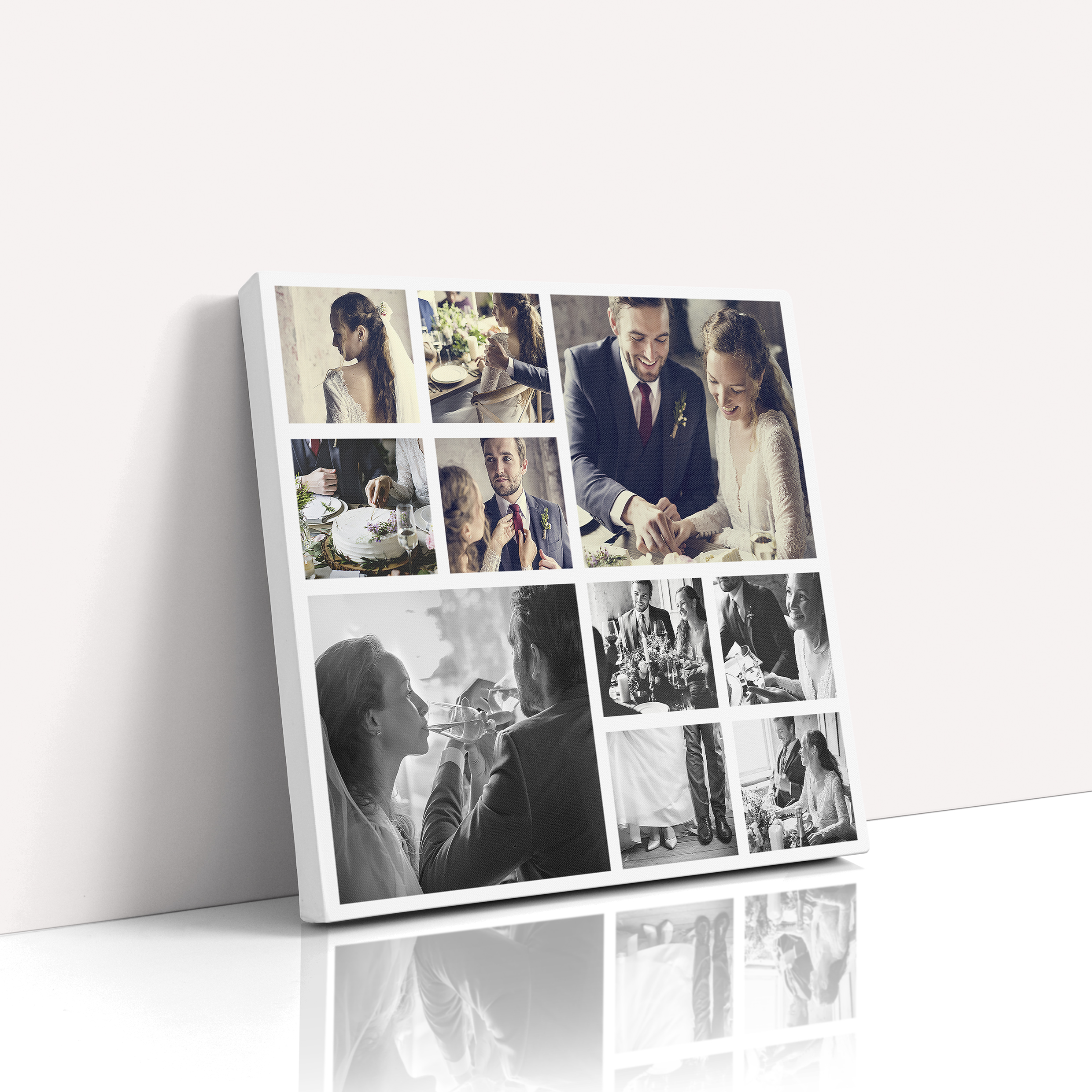Photo of a canvas print called 'My Montage'. It is 20cm x 20cm in size, in a Square orientation. It has space for 10 photos.