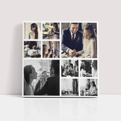 Photo of a canvas print called 'My Montage'. It is 20cm x 20cm in size, in a Square orientation. It has space for 10 photos.