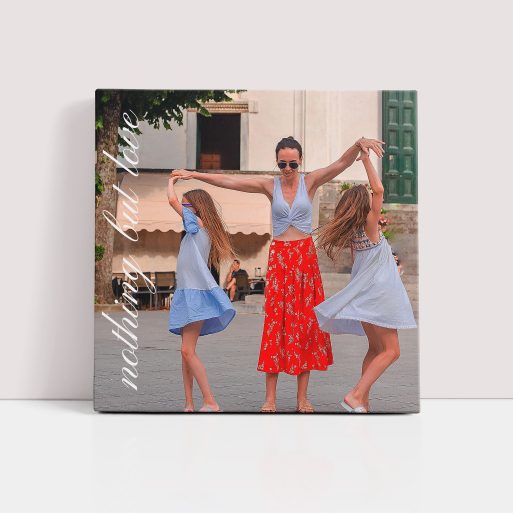 Photo of a canvas print called 'Nurturing Moments'. It is 20cm x 20cm in size, in a Square orientation. It has space for 1 photos.