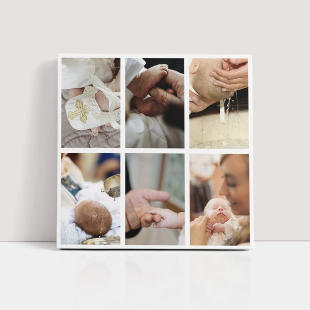 Photo of a canvas print called 'Photographic Symphony'. It is 20cm x 20cm in size, in a Square orientation. It has space for 6 photos.