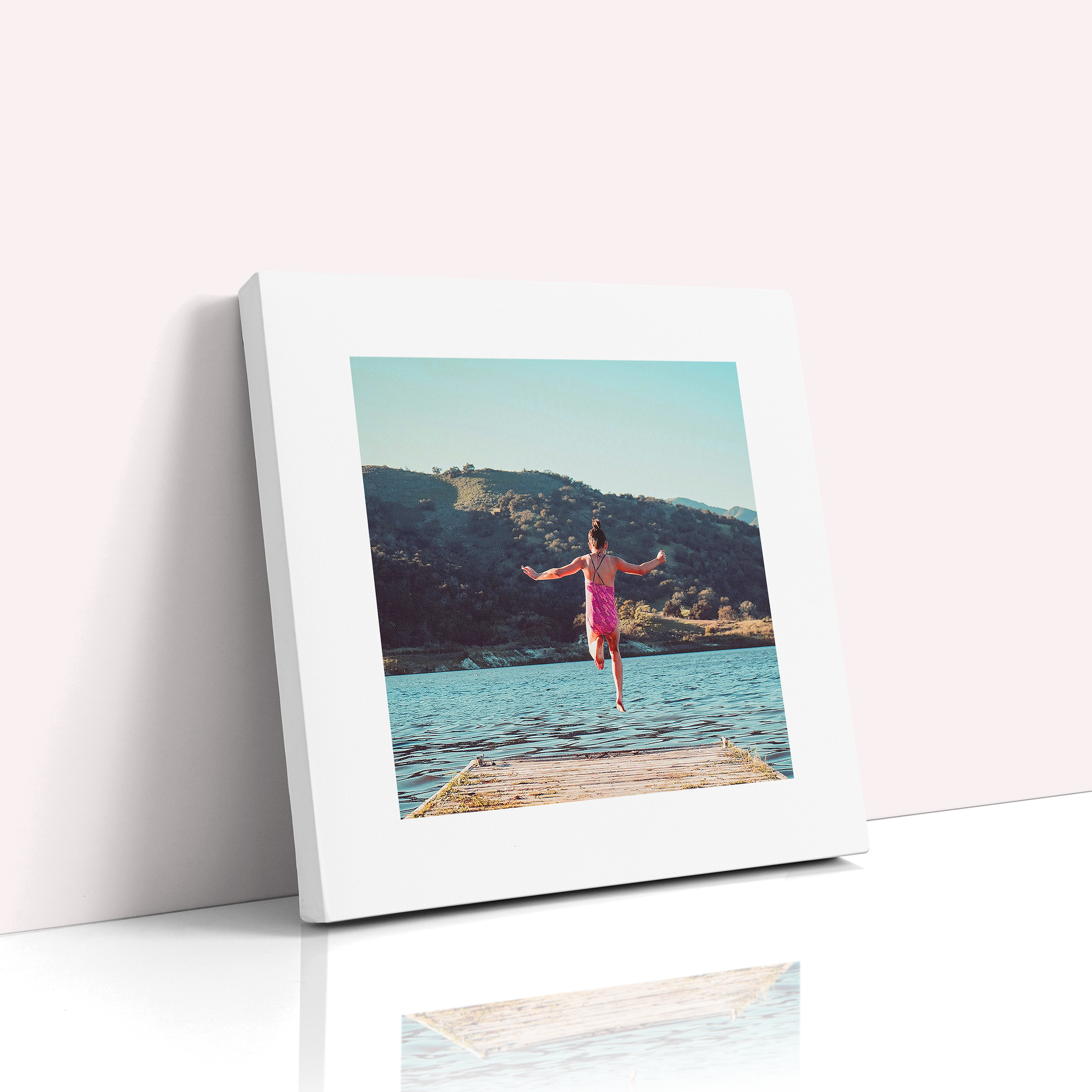 Photo of a canvas print called 'Stacked'. It is 20cm x 20cm in size, in a Square orientation. It has space for 1 photos.