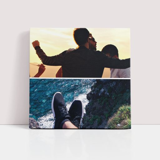 Photo of a canvas print called 'Triple Holiday Delight'. It is 20cm x 20cm in size, in a Square orientation. It has space for 2 photos.