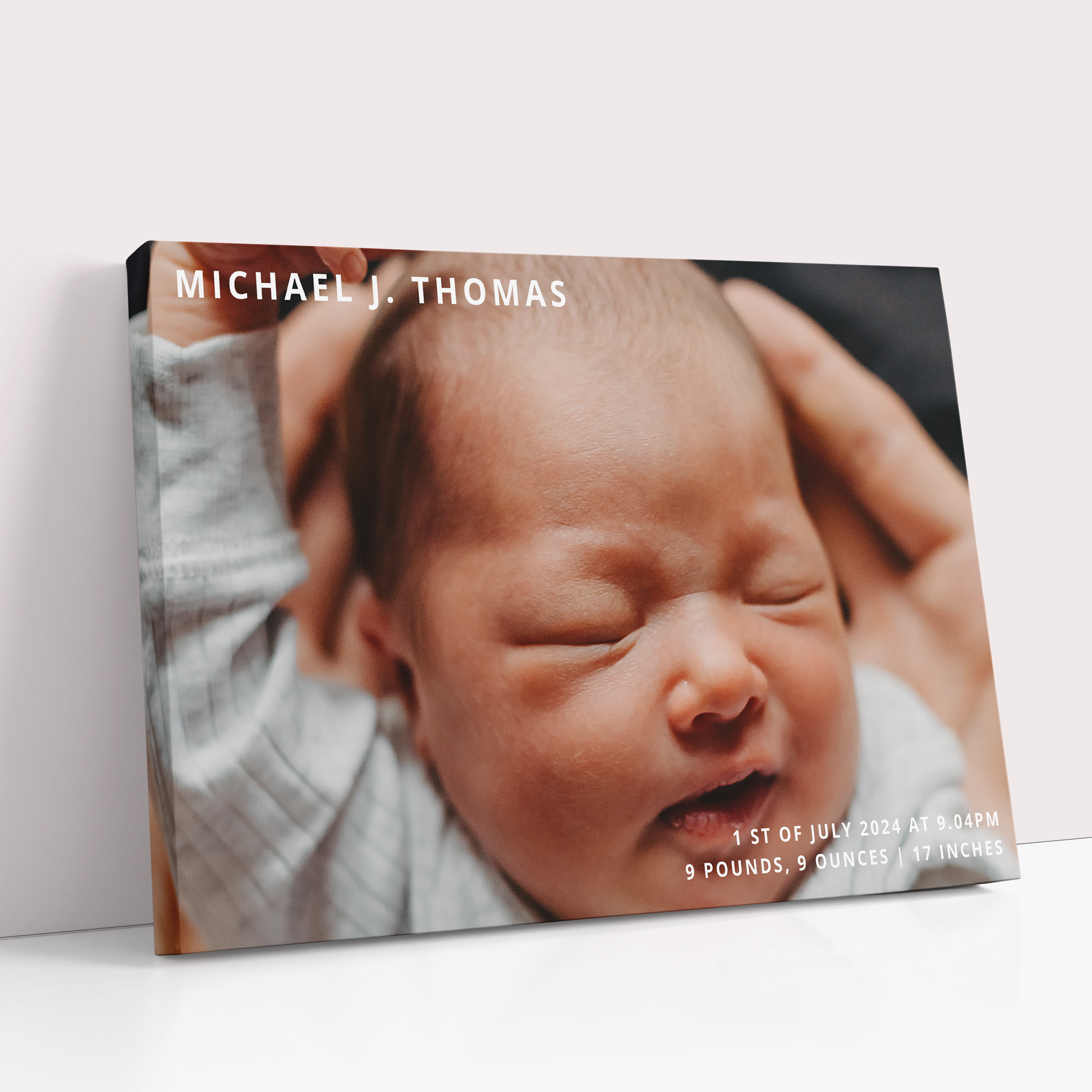 Photo of a canvas print called 'Child’s Portrait'. It is 30cm x 20cm in size, in a Landscape orientation. It has space for 1 photos.