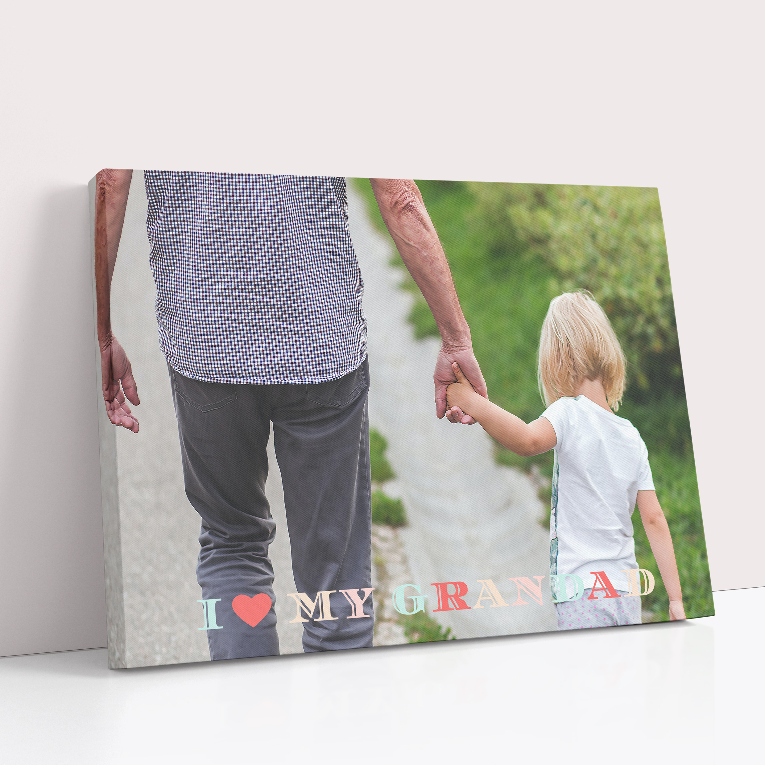 Photo of a canvas print called 'Grandpa’s Day'. It is 30cm x 20cm in size, in a Landscape orientation. It has space for 1 photos.