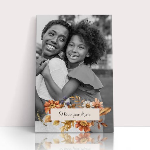 Photo of a canvas print called 'Blooming Motherhood'. It is 30cm x 20cm in size, in a Portrait orientation. It has space for 1 photos.