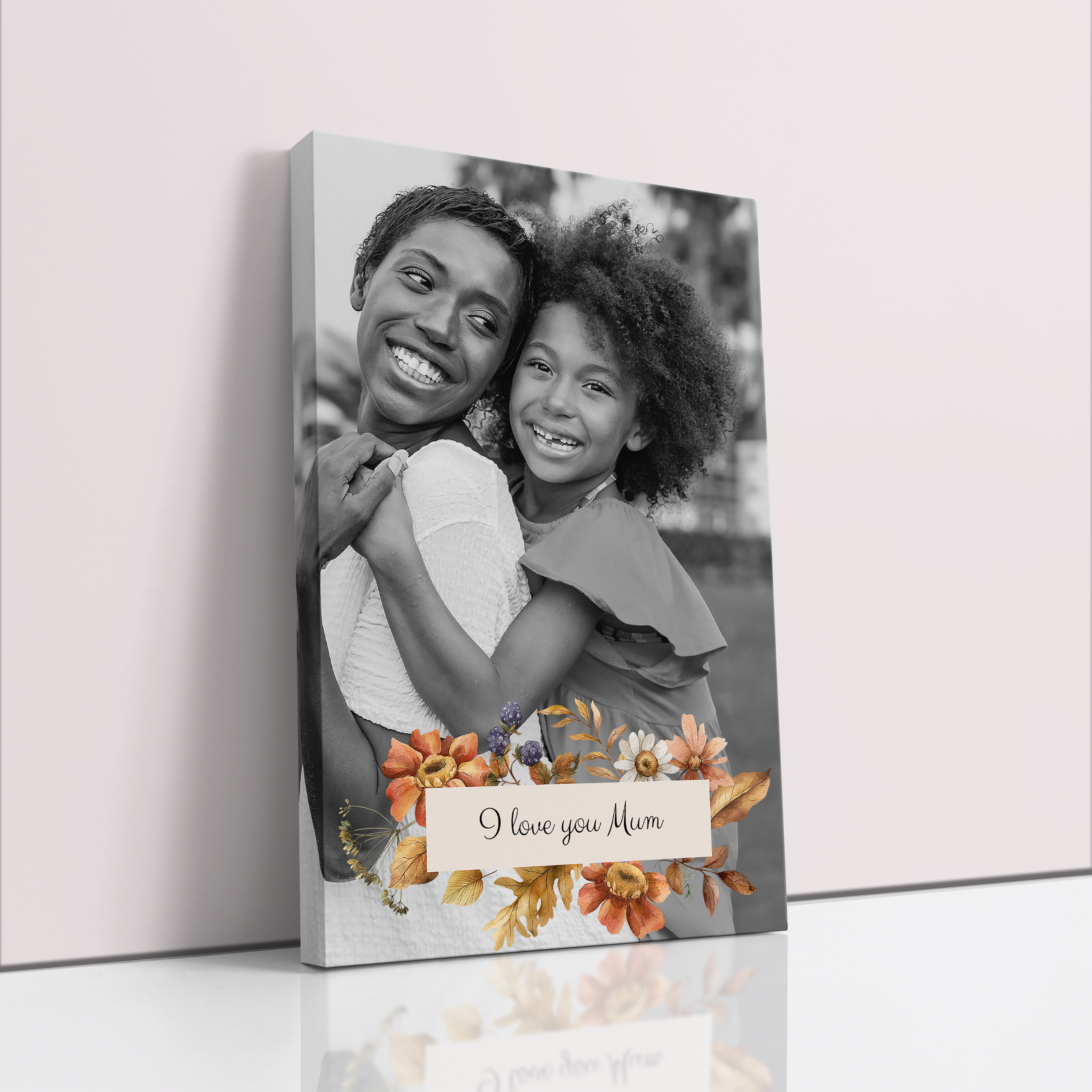 Photo of a canvas print called 'Blooming Motherhood'. It is 30cm x 20cm in size, in a Portrait orientation. It has space for 1 photos.