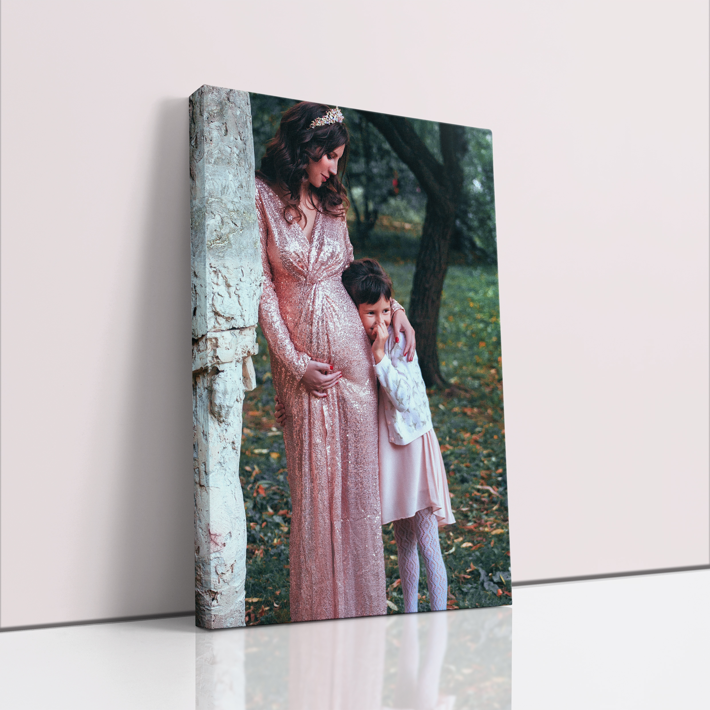 Photo of a canvas print called 'Motherhood Magic'. It is 30cm x 20cm in size, in a Portrait orientation. It has space for 1 photos.