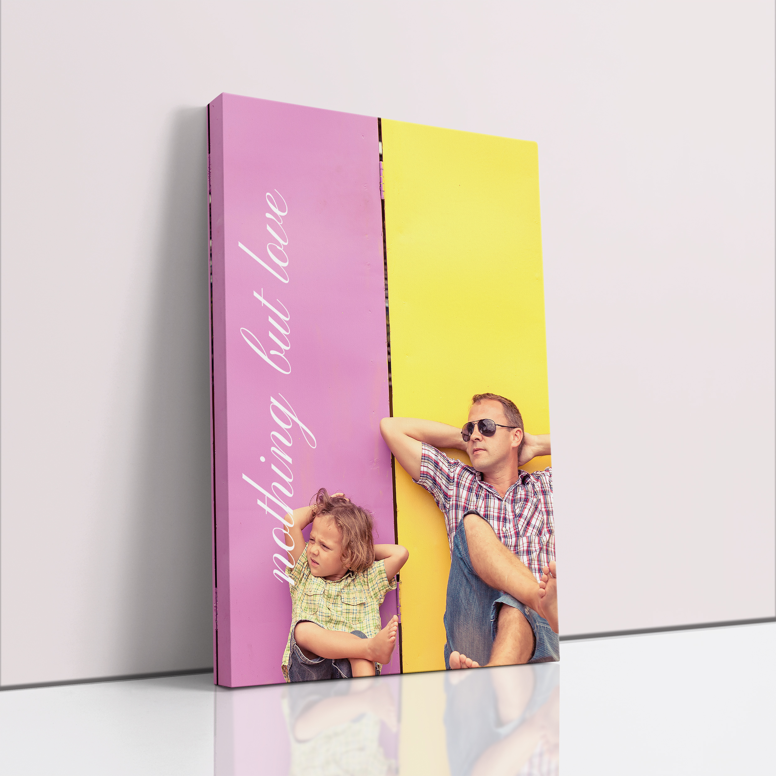 Photo of a canvas print called 'Nothing but Love'. It is 30cm x 20cm in size, in a Portrait orientation. It has space for 1 photos.