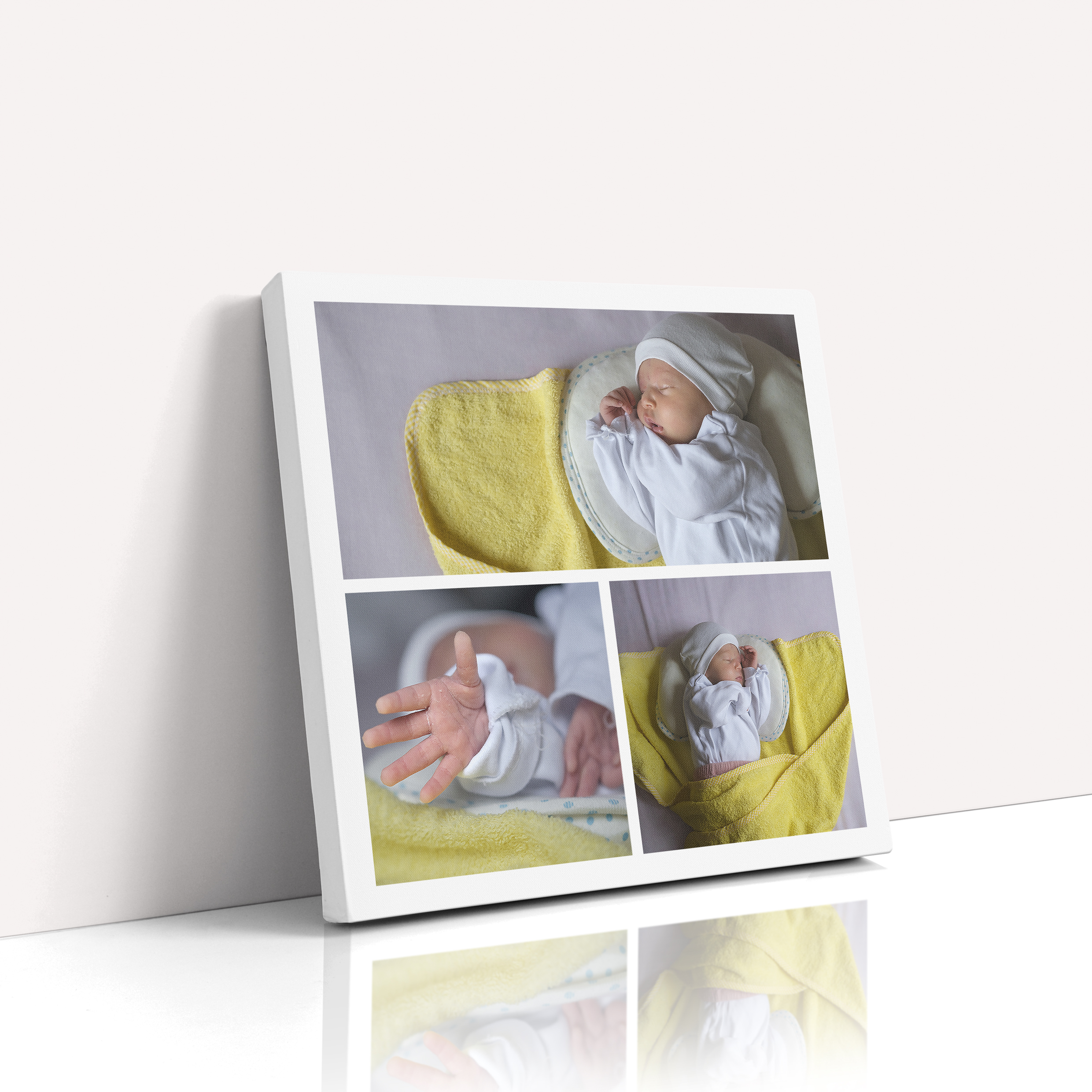 Photo of a canvas print called 'Blossoming Memories'. It is 30cm x 30cm in size, in a Square orientation. It has space for 3 photos.