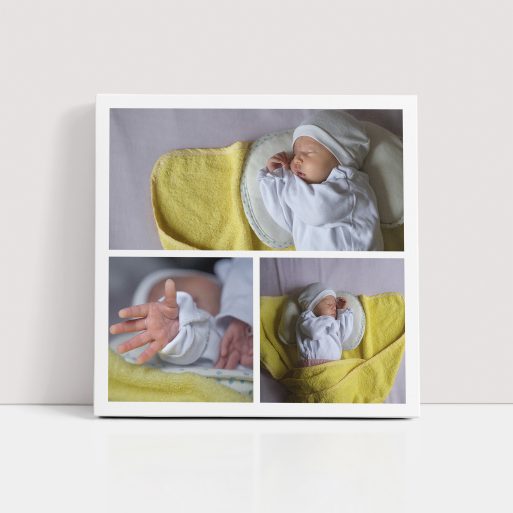 Photo of a canvas print called 'Blossoming Memories'. It is 30cm x 30cm in size, in a Square orientation. It has space for 3 photos.